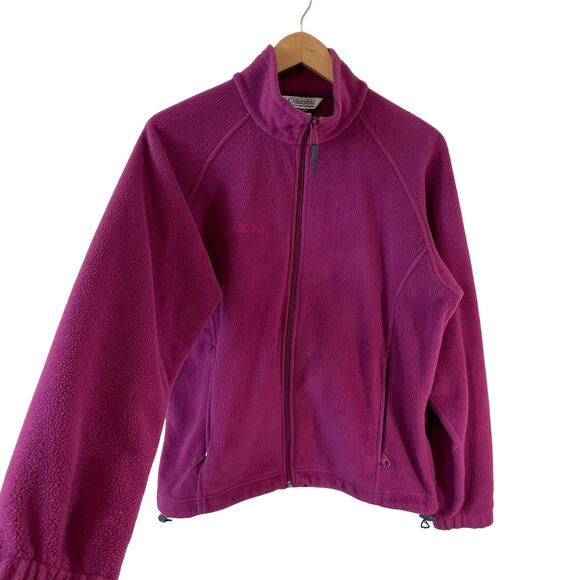 COLUMBIA Women's Fleece Benton Springs Full Zip Jacket Fuchsia Size Medium - Picture 3 of 10